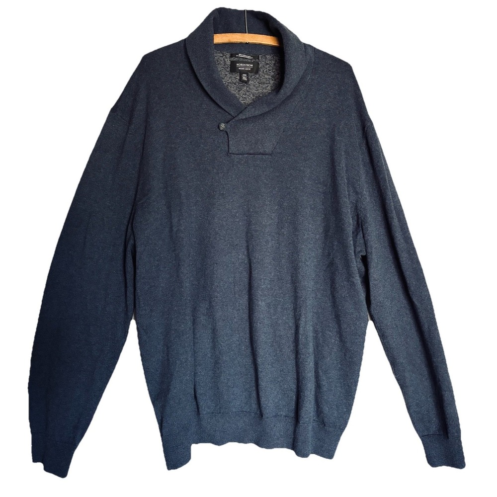 Nordstrom Men's Shop 1XB Cashmere Sweater Shawl Neck Executive Business OldMoney